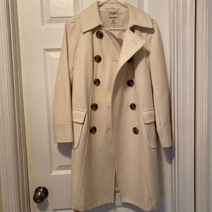 Cream colored pea coat